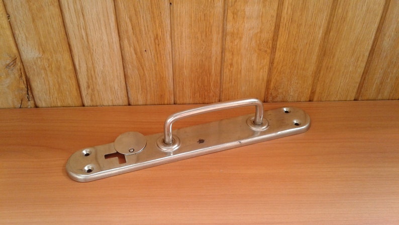 Metal door handle Large door handle with key hole Antique doorknob Home decor Soviet door handle 70s Door knob Interior Design