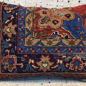 25x21 cuscino coprire cuscino blu federa divano gettare cuscino boho cuscino vintage cuscino di lana cuscino coprire cuscino decorativo cuscino fatto a mano cuscino coprire