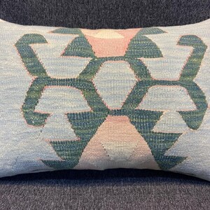 16x24 pillow cover kilim pillow cover wool pillow cover sofa throw pillow cover blue pillow cover ethnic decor vintage pillow cover bohemian