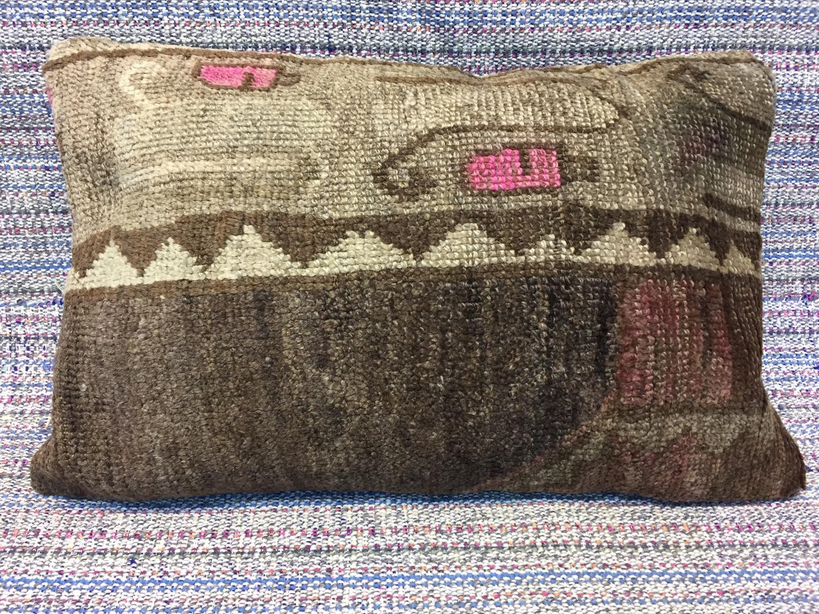 16x24 couverture d'oreiller vintage taie d'oreiller kilim oreiller couverture de laine oreiller taie oreillers naturels couleur oreiller beige oreille