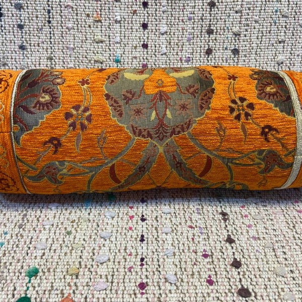 17 x 10 longue taie d'oreiller canapé oreiller pouf décor canapé oreiller doux housse de coussin kilim turc taie d'oreiller vintage orange taies d'oreiller