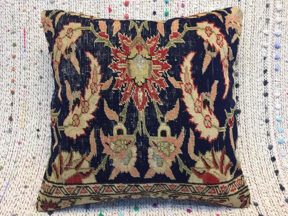 19x19 Kilim Pillow Kilim Pillow Cover Vintage Pillow Pillow Case