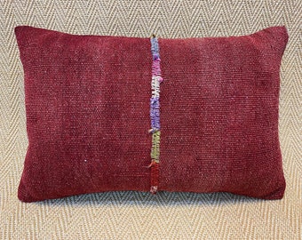 16x24 burgundy couch pillow cover home decor kilim pillow cover housewarming gift handmade decor pillow case sofa throw pillow wool cushion