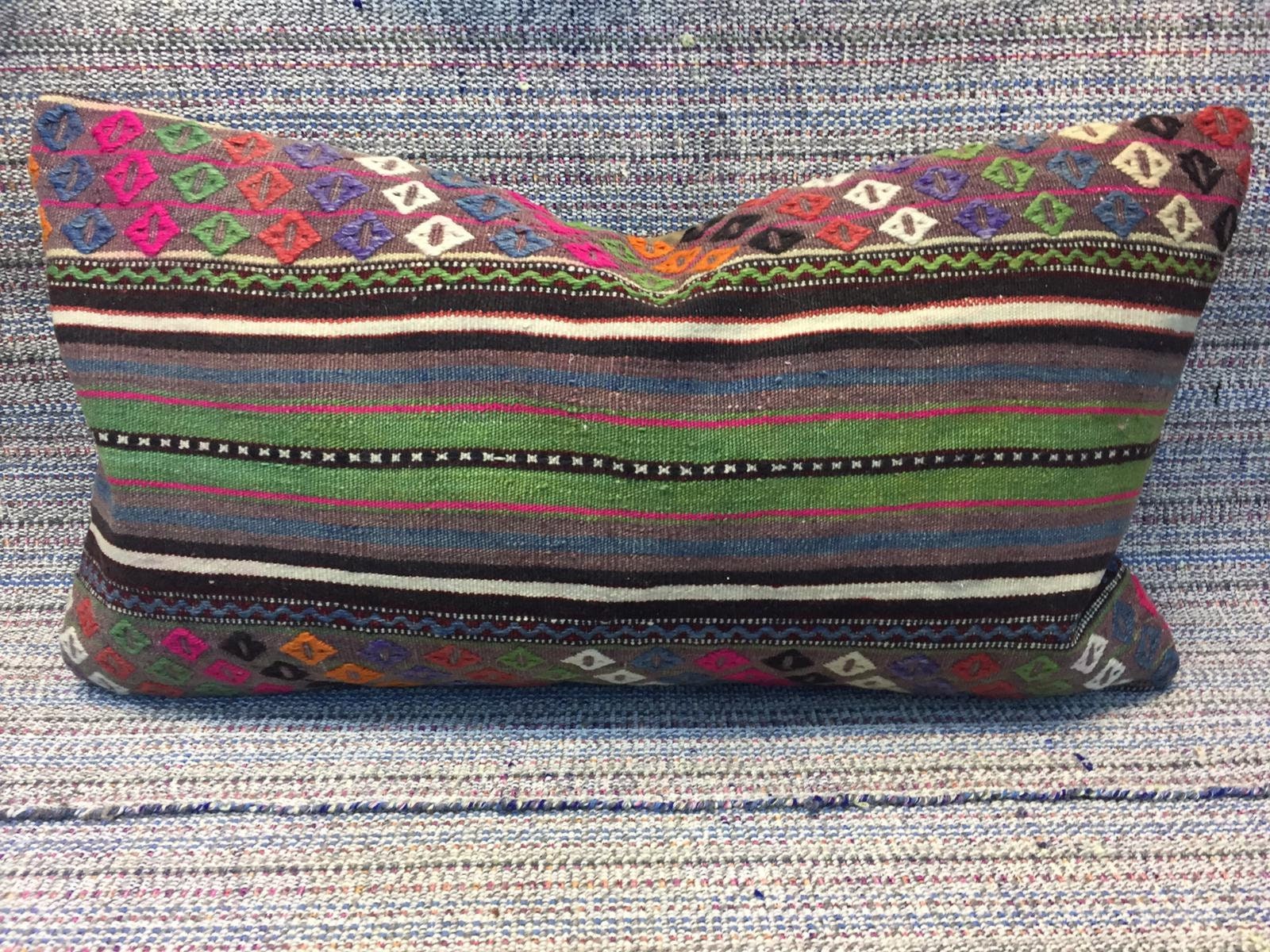 18x32 Kilim Pillow Cover Long Pillow Cover Vintage Pillow Cover Boho