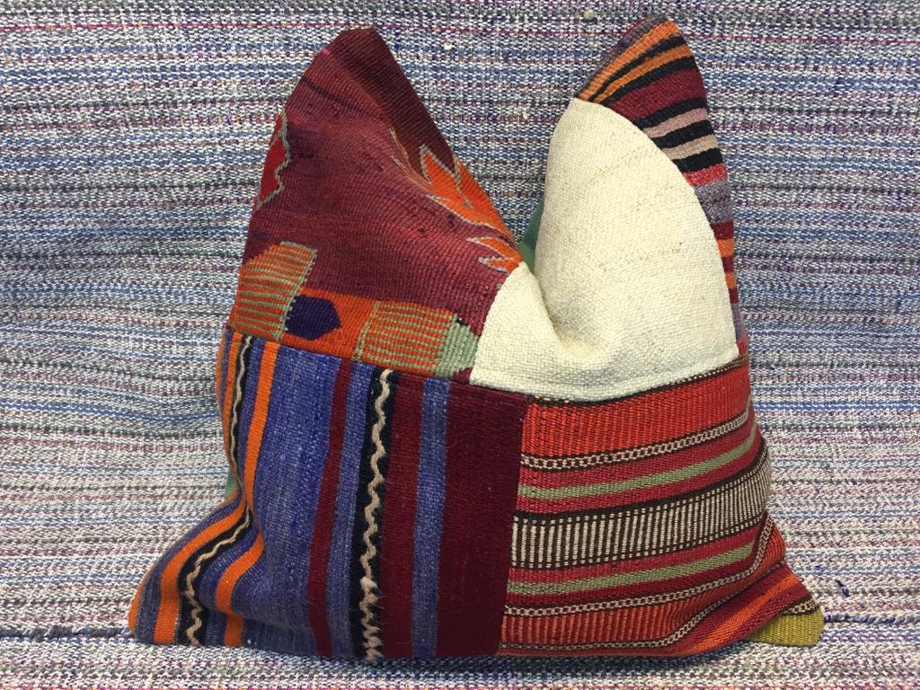 24x24 pouces oreillers kilim oreiller décoratif oreiller oreiller oreiller turc oreiller oreiller patchwork oreiller oreillers laine d'oreiller assis
