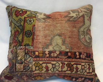 28x28 Teppich Patchwork Kissenbezug Kilim Kissenbezug Sofakissen Lumbar Kissen Couchkissen Patchworkkissen antik Kissen