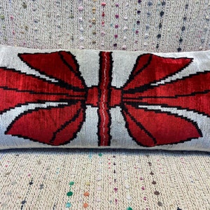 34x16 silk and velvet pillow cover red pillow cover vintage pillow cover kilim pillow cover sofa pillow red throw pillow bedroom pillows