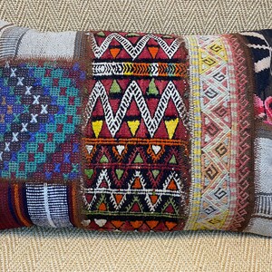 20x28 handmade wool kilim patchwork pillow cover blue couch pillow case pink pillows home decor handwoven pillow striped sofa throw pillow