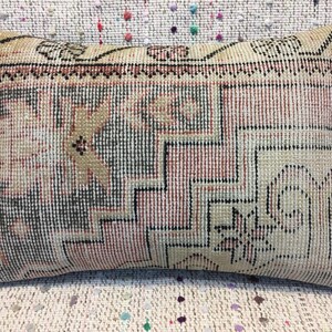 16x24 pillow long pillow cases pink pillows vintage pillow decorative pillow handmade pillow throw pillow Turkish pillow long kilim cushion