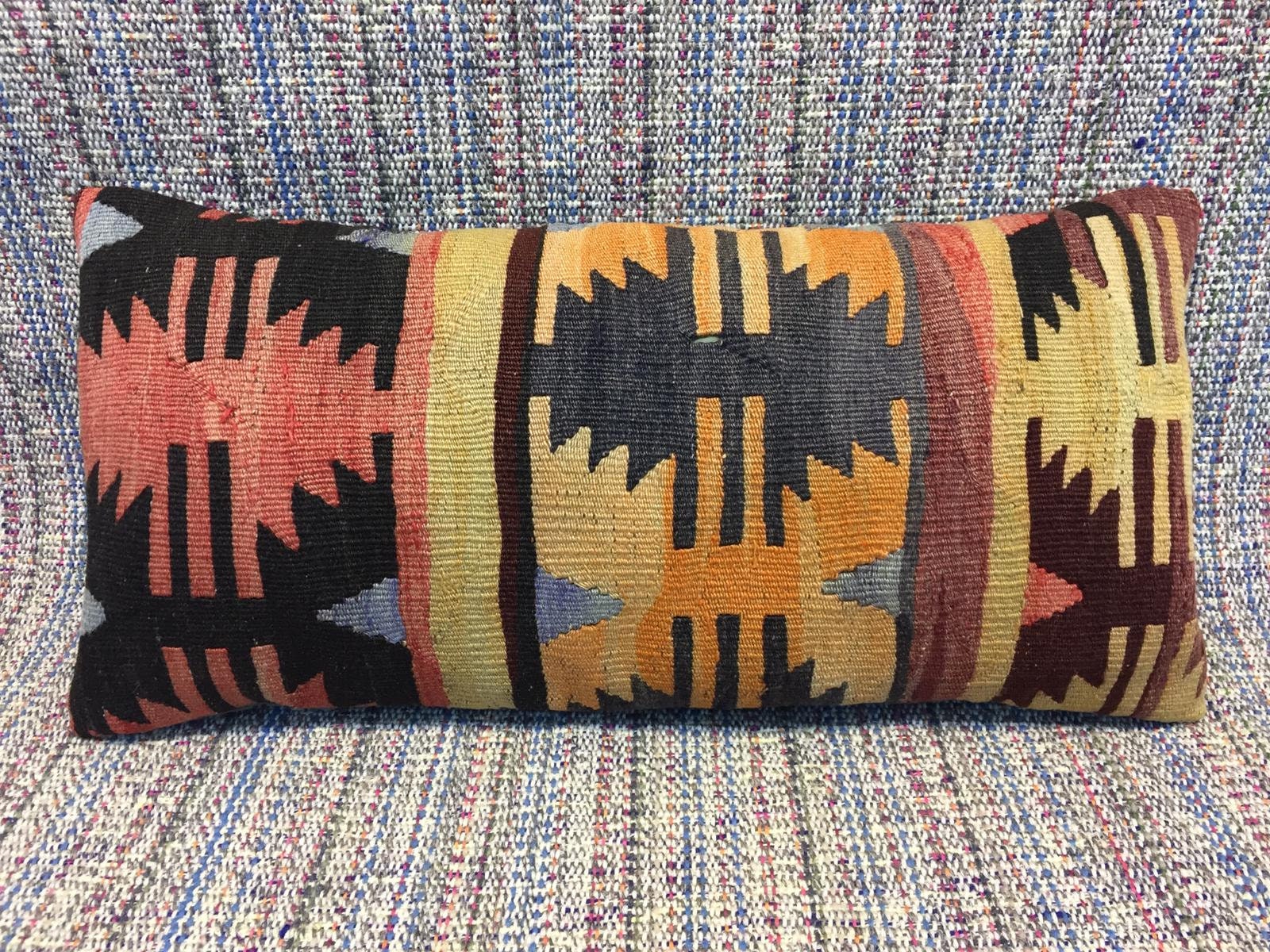 12x24 kilim oreiller couvrir longue taie d'oreiller vintage oreiller jaune canapé longue taie d'oreiller jeter oreiller boho oreillers coussin oreille