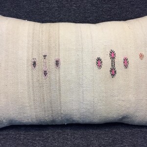 16x24 pillow cover kilim pillow cover wool pillow cover sofa throw pillow cover white pillow cover ethnic decor vintage pillow cover boho