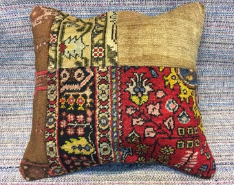 24x24 pouces oreiller patchwork oreiller coussins décoratifs coussins de canapé coussins patchwork coussins faits à la main coussin vintage coussin décoratif