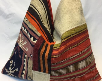 patchwork pillow covers Turkish pillow cover wool pillow covers kilim pillow covers handmade pillow covers handwoven pillow covers cushion