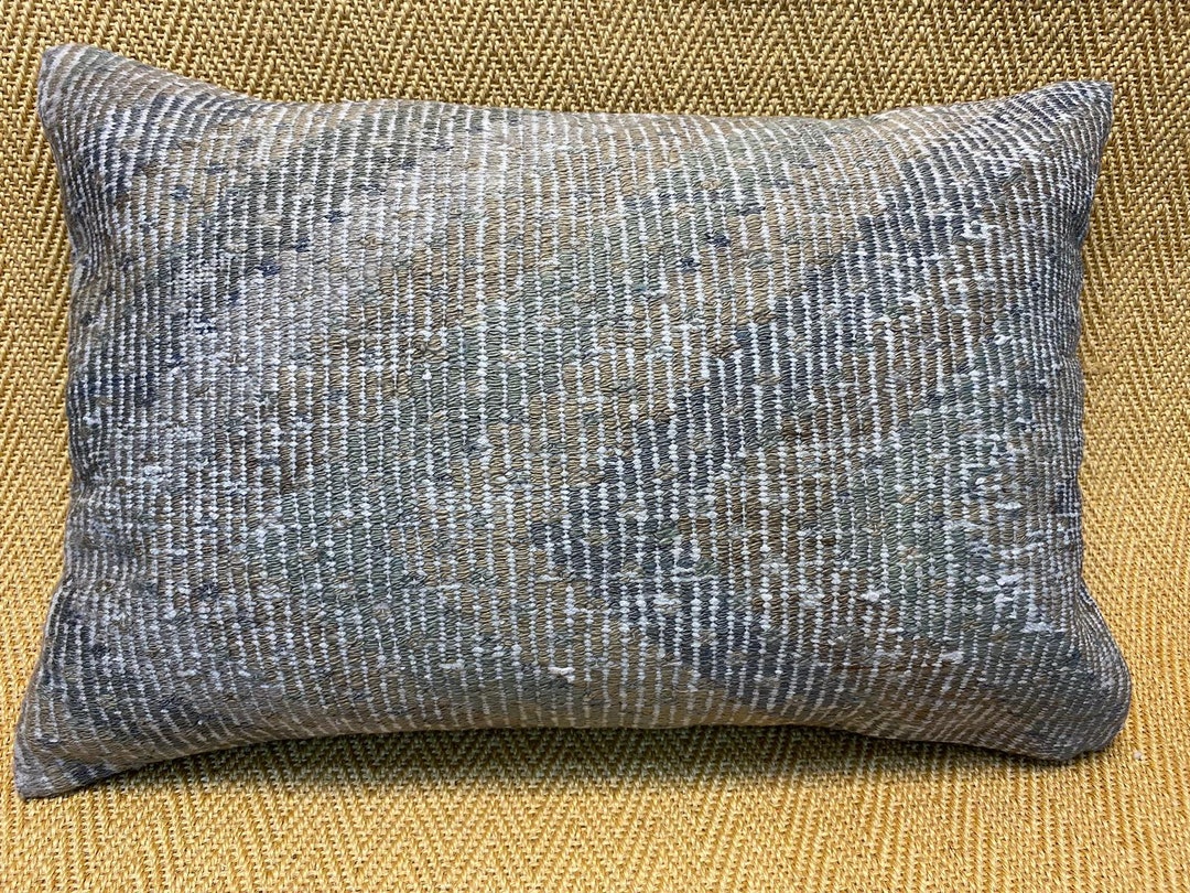 20x28 Lumbar Gray Pillow Case Gray Color Sofa Kilim Pillow Etsy