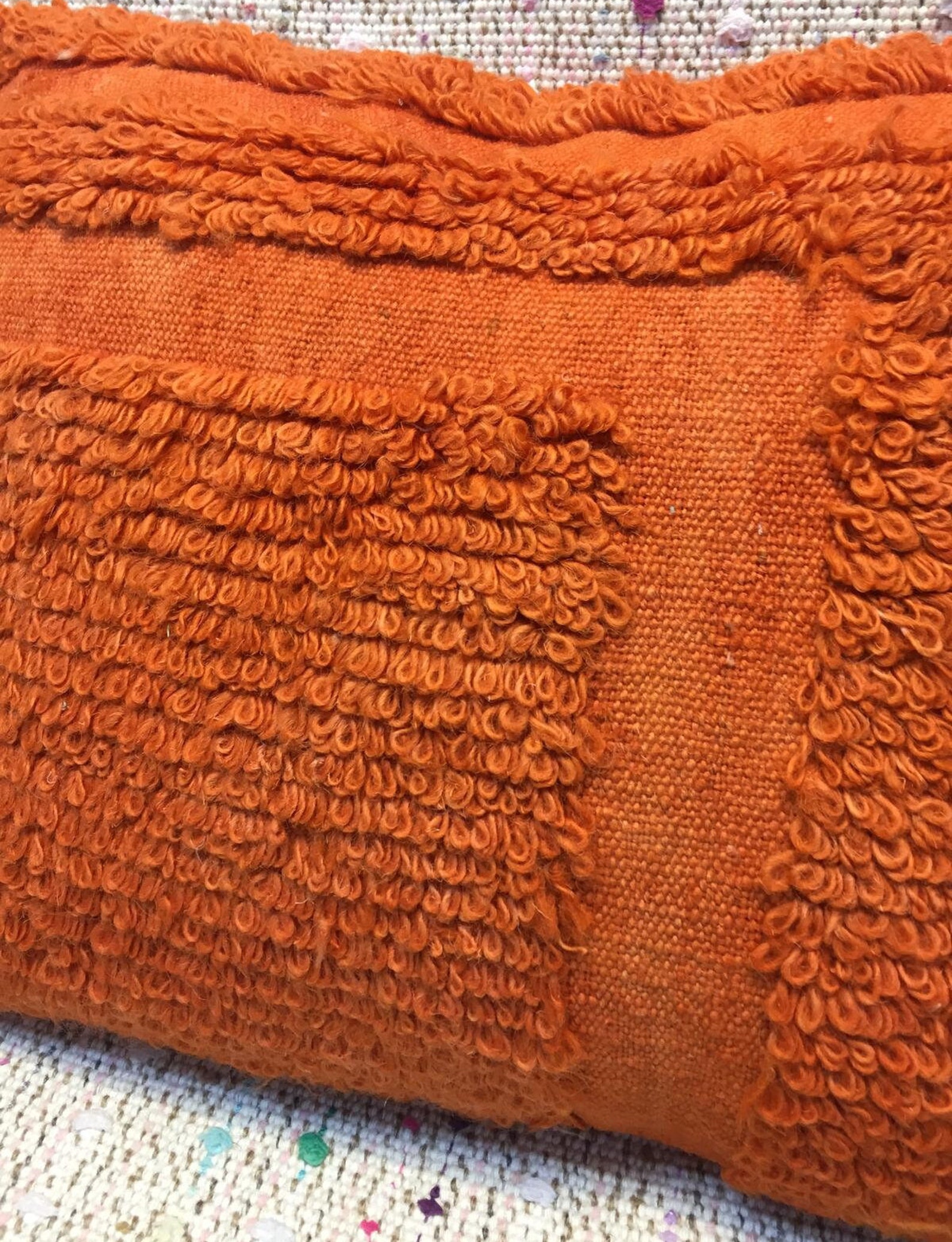 16x20 Orange Pillow Cover Couch Pillow Sofa Pillow Wool Lumbar Etsy