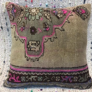 18x18 pillow cover kilim pillow cover sofa cushion cover boho kilim pillow 18x18 vintage pillow cover rug pillow cover wool lumbar pillow