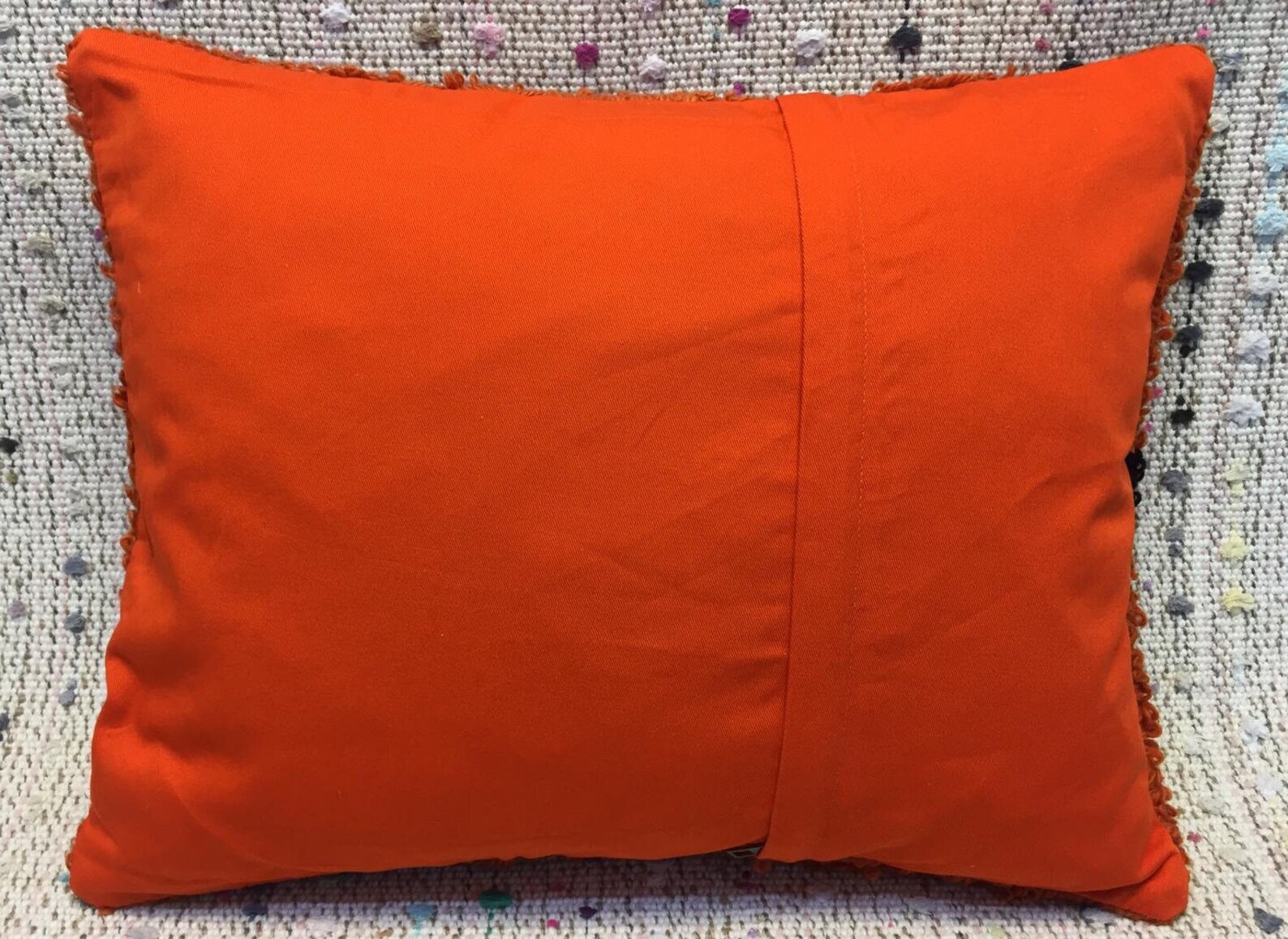 16x20 Orange Pillow Cover Couch Pillow Sofa Pillow Wool Lumbar Etsy