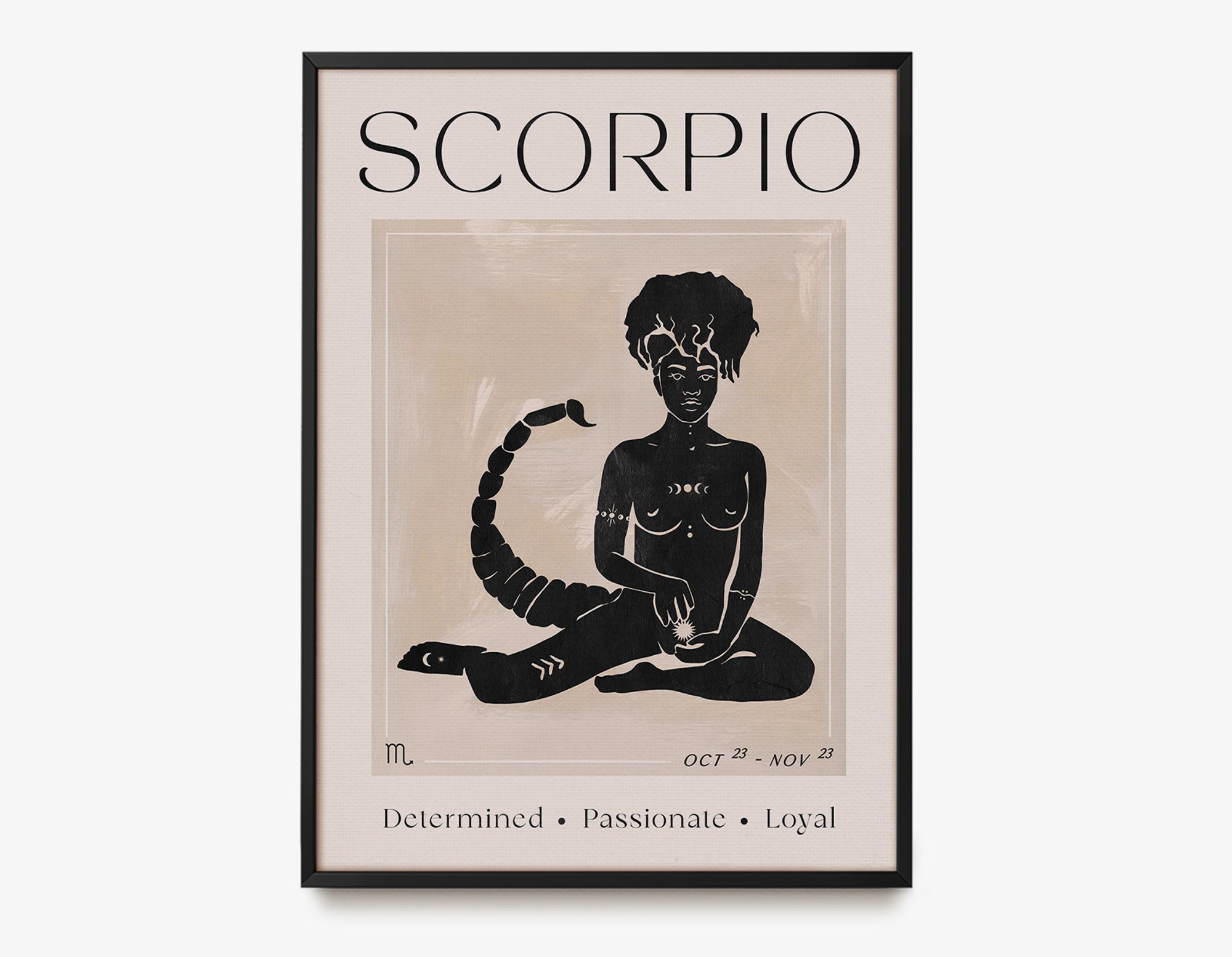 Zodiac, Scorpio, Gift, Birthday, Astrology, Star Sign, Art Print, Poster, Boho Decor