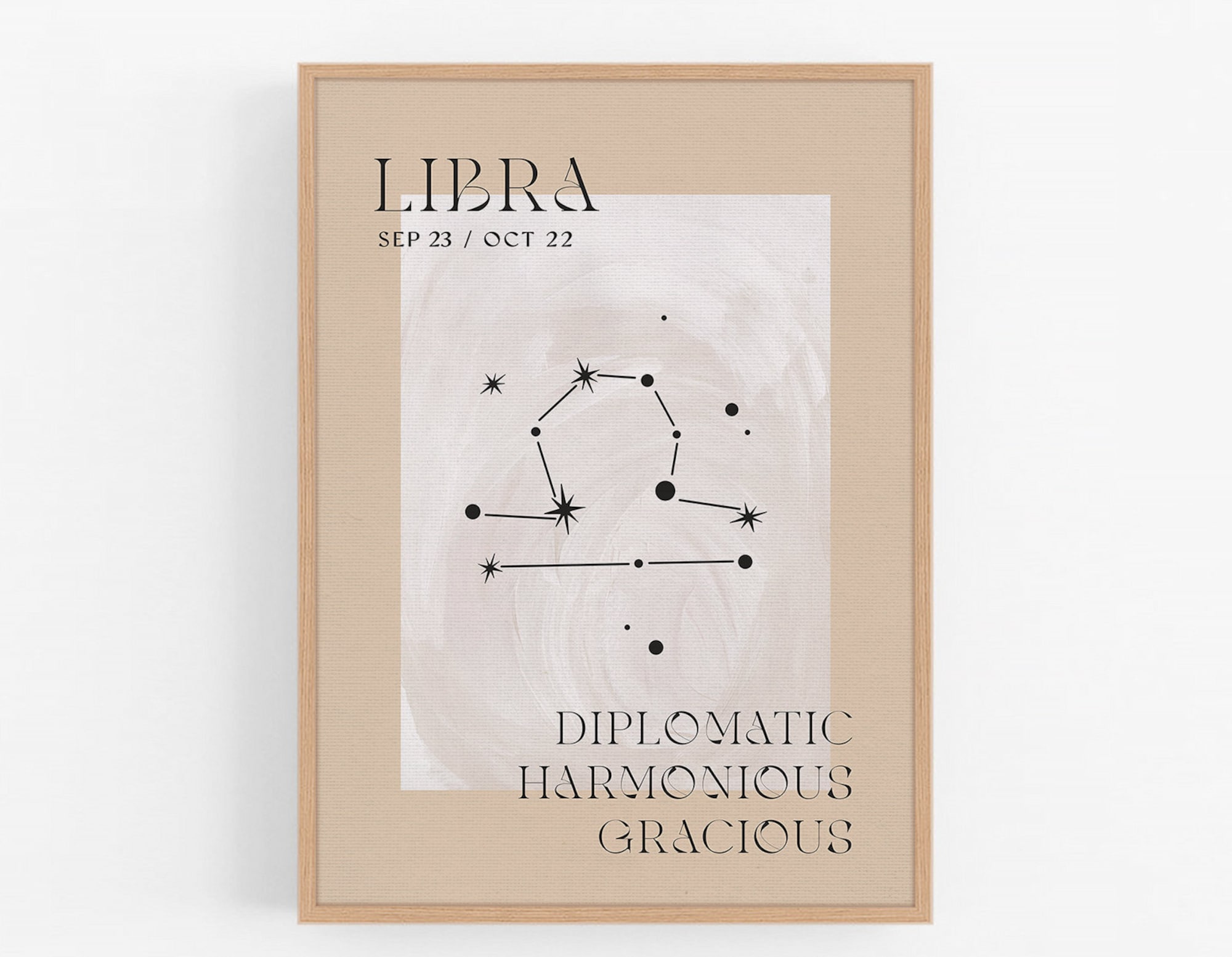 Zodiac, Libra, Gift, Birthday, Astrology, Star Sign, Art Print, Poster, Boho Decor