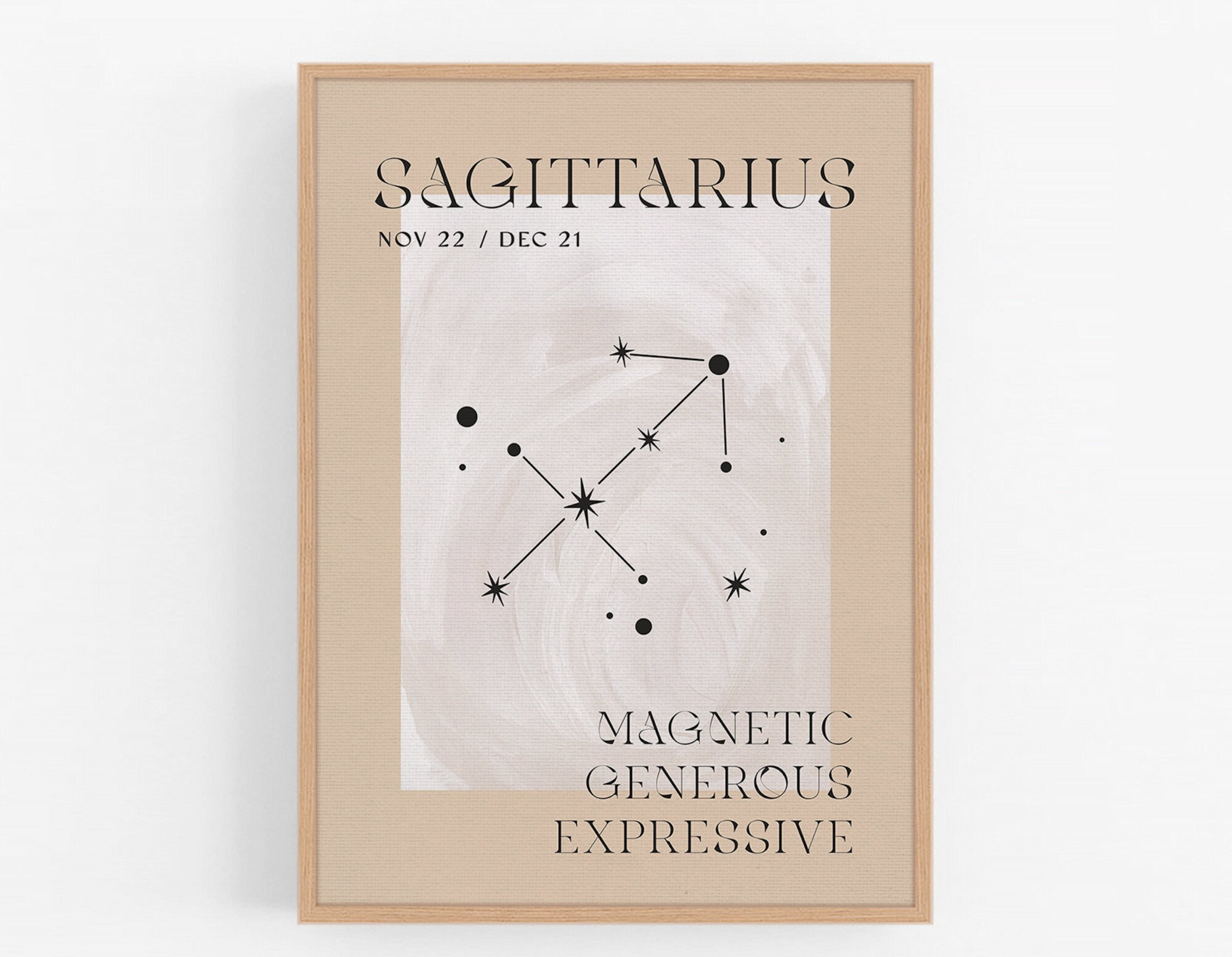 Zodiac, Sagittarius, Gift, Birthday, Astrology, Star Sign, Art Print, Poster, Boho Decor