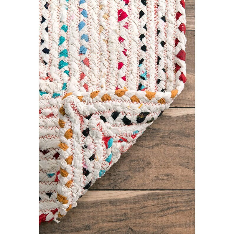 Braided RAG RUG Rectangle Rug Meditation Mat Mandala Rug Etsy