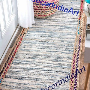 Rug Runner, Indian Braided Floor Rug Handmade Jute Rug, Natural Jute ...