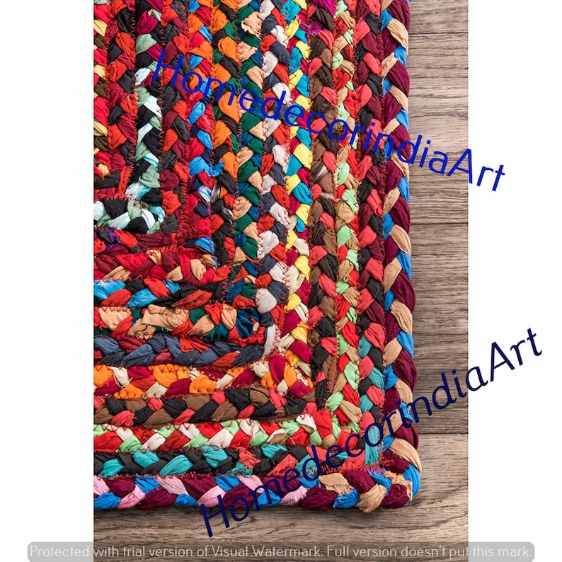 2x10 Feet Cotton Rug Runner RAG RUG braided runner rug Etsy