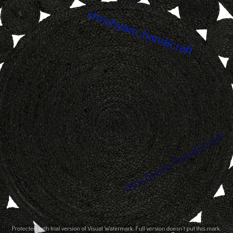 Braided Rug Rag Bohemian Jute Area Rug Round Shape Rag Rug Etsy