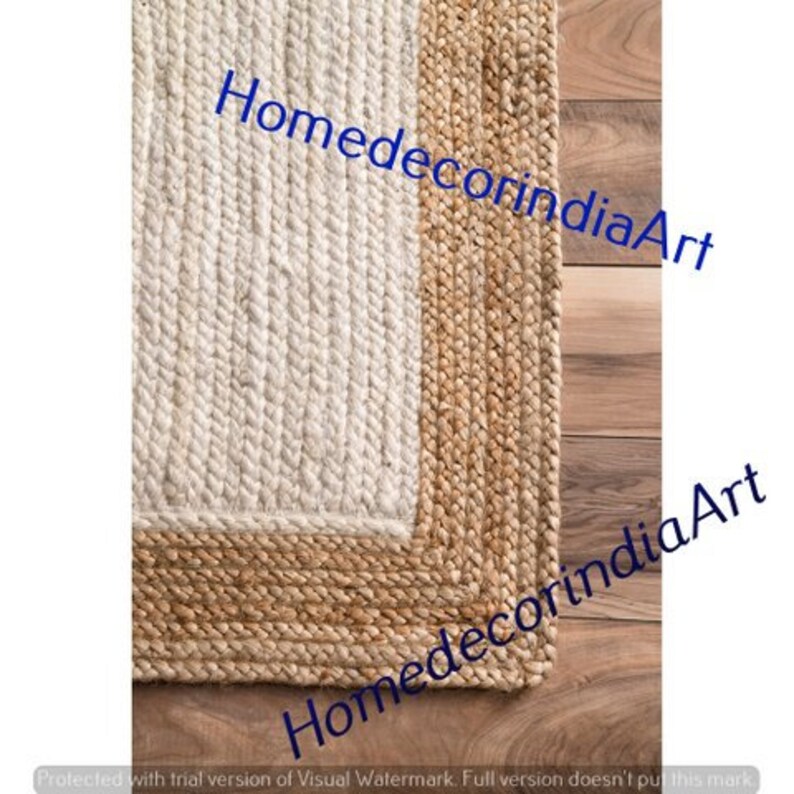 Braided RAG RUG Braided Carpet Rug Meditation Mat Pure Jute Etsy