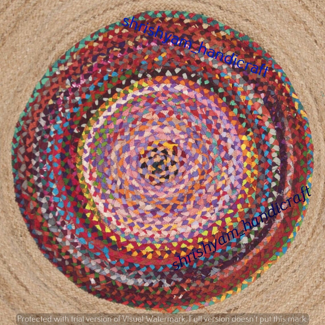 Indoor and Outdoor Natural Jute Rug Round Jute Rug For Floor Etsy