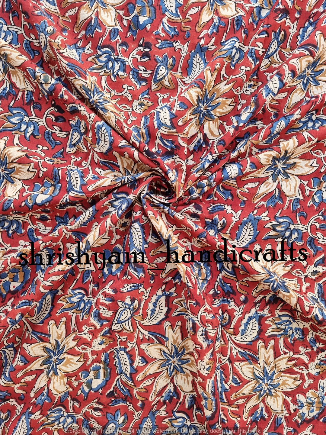Cotton Fabric for Dress Making Indian Hand Block Print Fabric by Yard