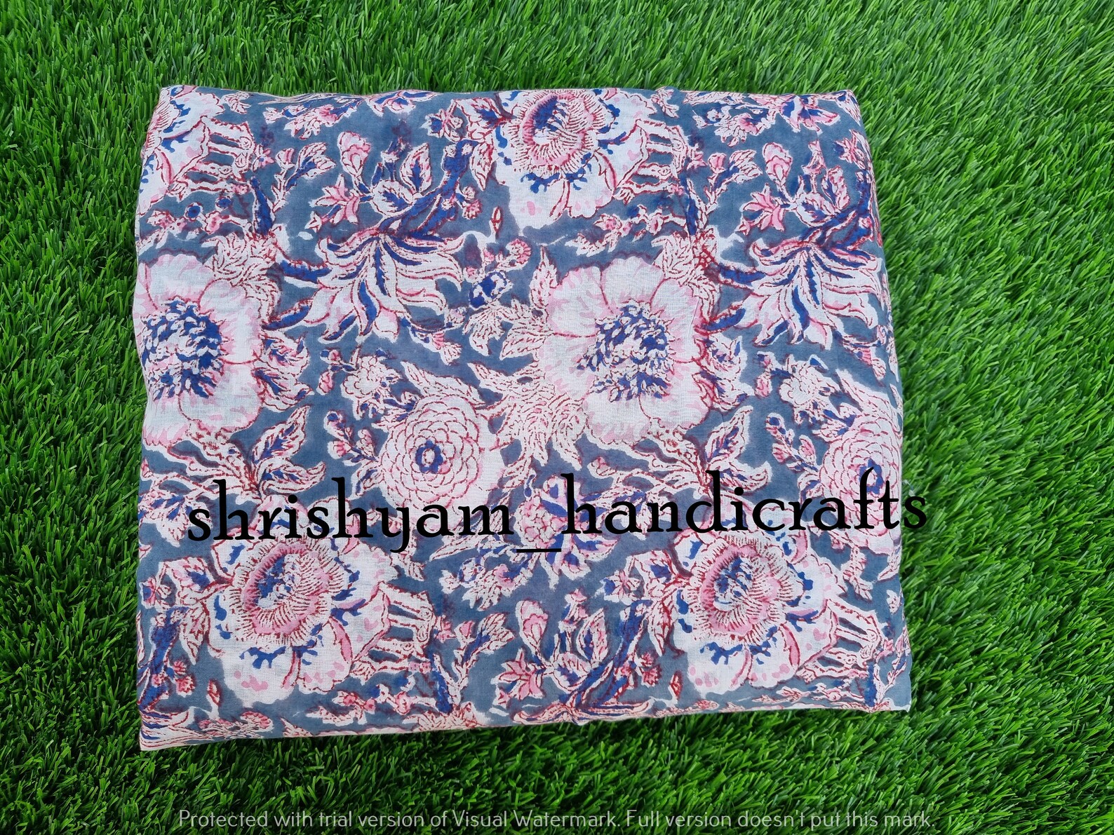 Beautiful Hand Block Print Fabric Floral Print Cotton Fabric Etsy