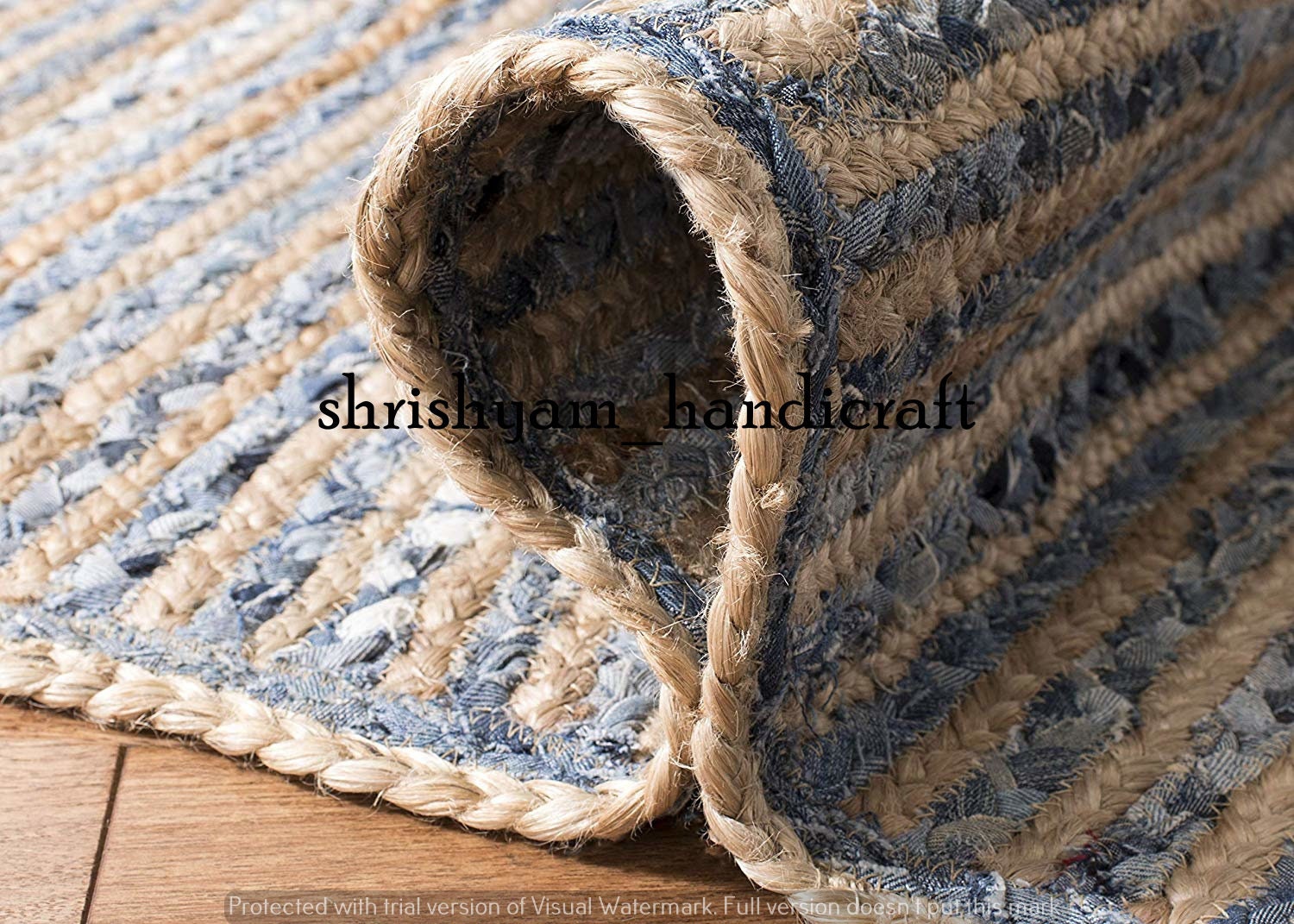 Reversible Rug Jute Natural Rectangle Braided Floor Mat Etsy