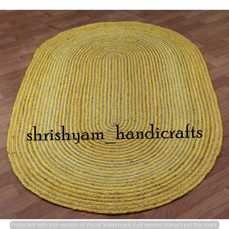 RUG Braided Oval Rug Meditation Mat Mandala Rug Bohemian Etsy