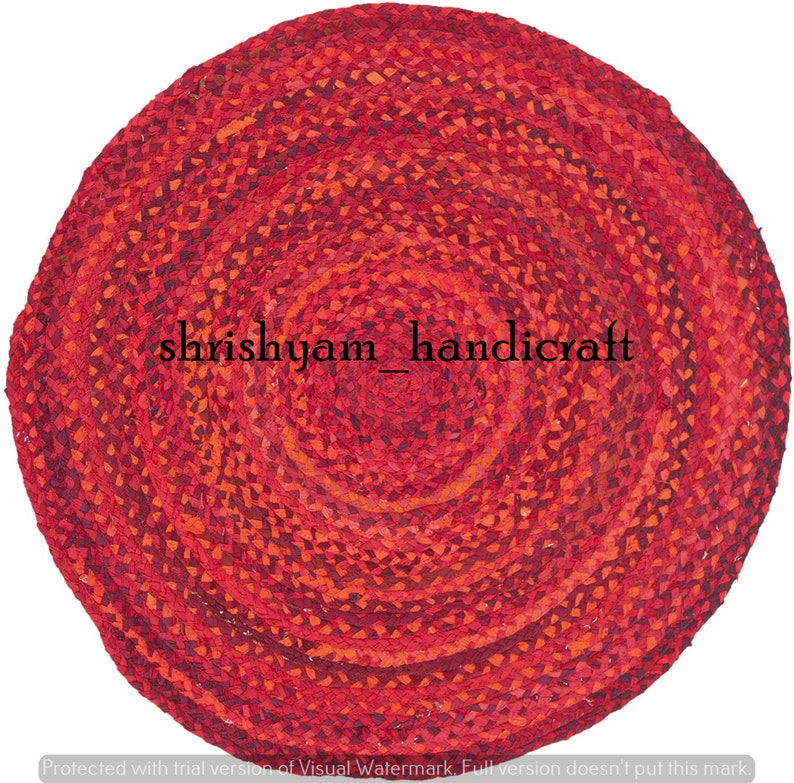 5 Feet Large size Round Braided Rug Carpet Bohemian Colorful Etsy