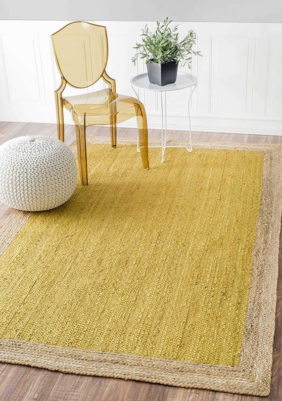 Hand Made Braided Jute Rug & Furniture