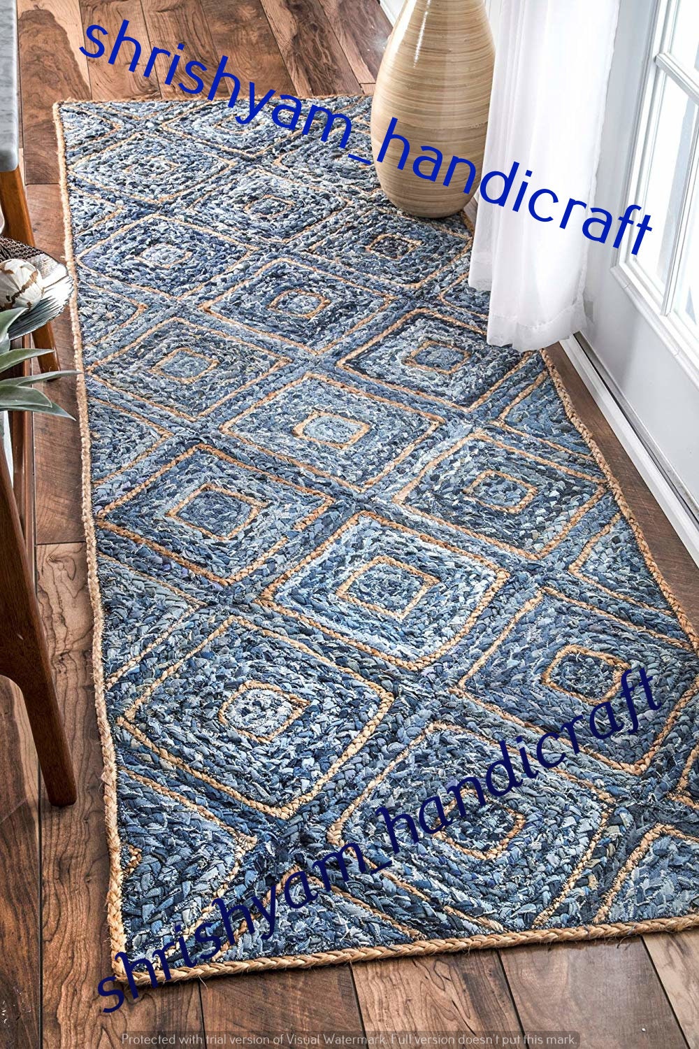 3x4' Feet Natural Jute Rug Rag Indian Braided Jute Rug Rag Etsy