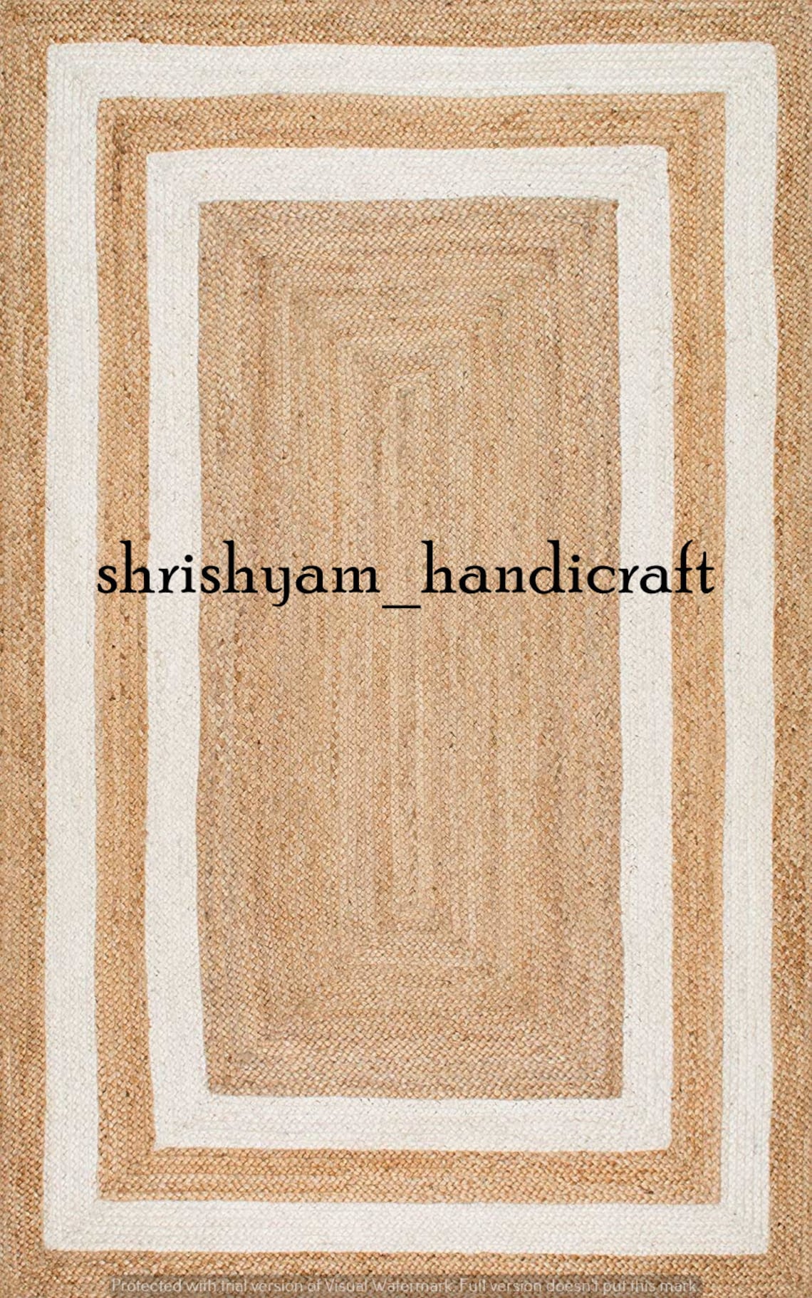 Jute rug 6x9 Area rug Modern boho rug Natural fiber rug Etsy