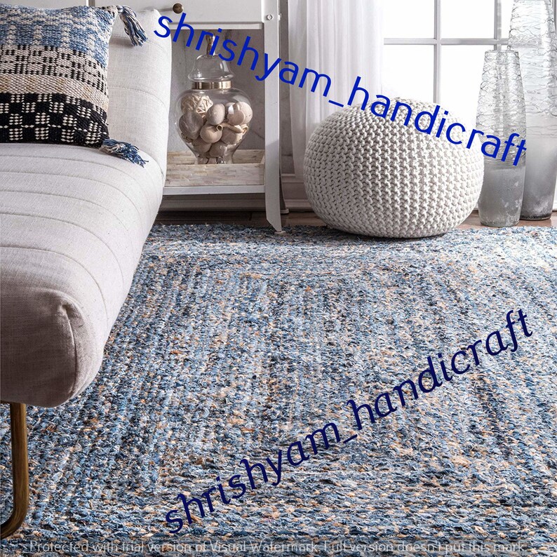 4x6 Feet Braided RAG RUG Rectangle Rug Meditation Mat - Etsy