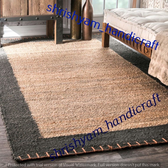 Natural Rug Jute Handwoven Rug Jute Rectangle Rug 5x8 Feet Etsy