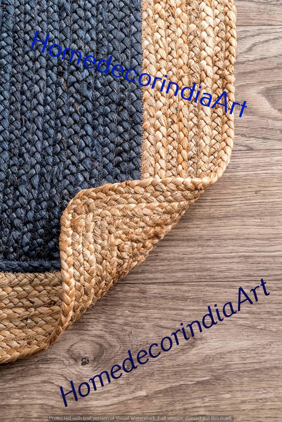 Braided Rug Runner Braided area rug Jute Cotton Rug Runner Etsy