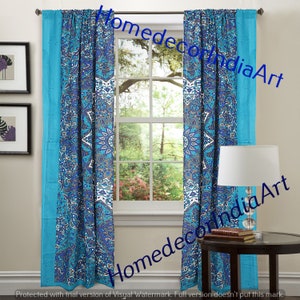 Indian Mandala Curtains Window Wall Drapes Panel Boho Hippie Tapestry Room Decor 