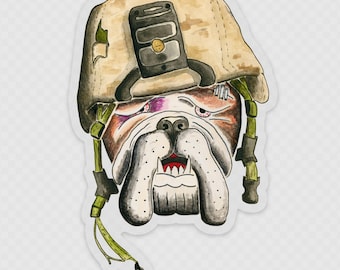 Devil Dog Series Wars In The Middle East Clear Sticker, USMC, Military, Marines, AFG, IRQ, War