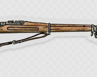M1903 Clear Sticker, Veteran, Military, War, Weapons, Guns, Firearms, Bullets, Armory, Bang Stick