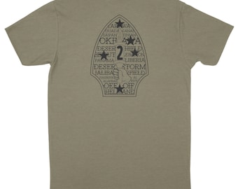 2nd Marine Division Major Battles T-Shirt, The Silent Second, USMC, Marines, USN, Navy, Sailors, Camp Lejeune