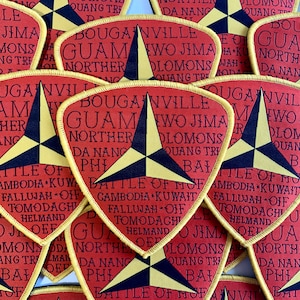 Toppa delle battaglie principali della 3a divisione marina, The Fighting Third, USMC, Marines, USN, Marina, Marinai, Militari, Veterani