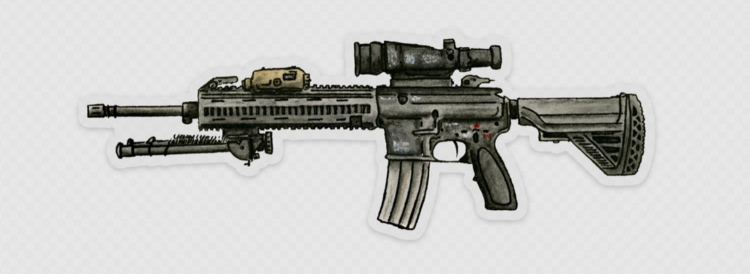 M27 Clear Sticker, Veteran, Military, War, Weapons, Guns, Firearms ...