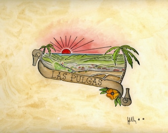 Las Pulgas Print, Camp Pendleton, USMC, Marines, Marine Corps, California