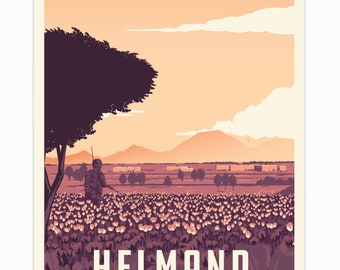 Afghanistan Helmand Province Travel Poster