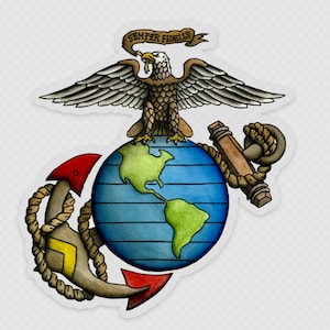 Marine Corps EGA Print, USMC, Marines, Marine Corps, Eagle Globe e Anchor.